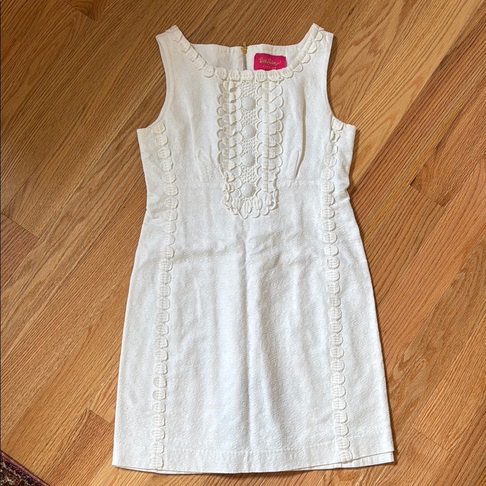 Lilly Pulitzer White Sleeveless Sheath Dress